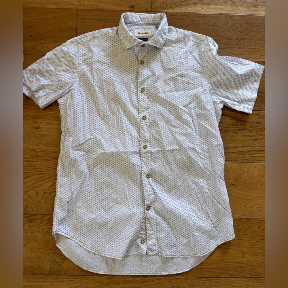 Borgo 28 short sleeve button down made in Italy mens medium
